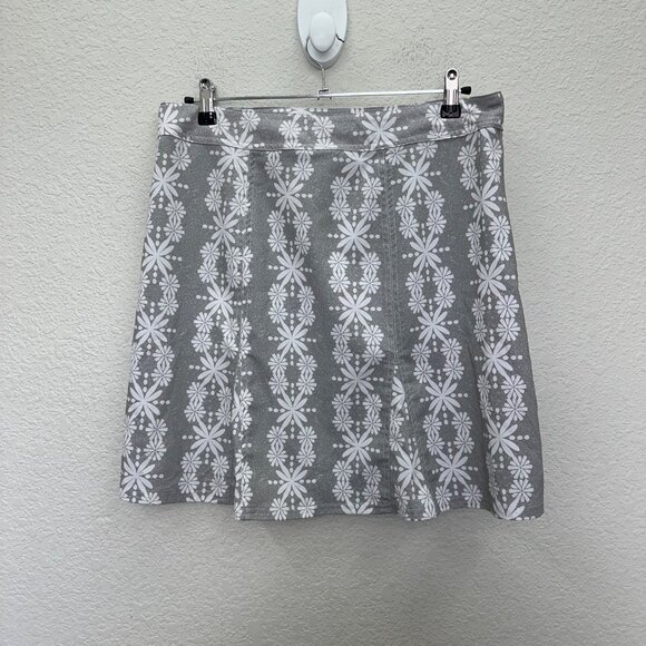 Ripskirt Dresses & Skirts - RipSkirt Hawaii Grey White Floral Wrap Stretch Quick Dry Skirt Womens sz Medium